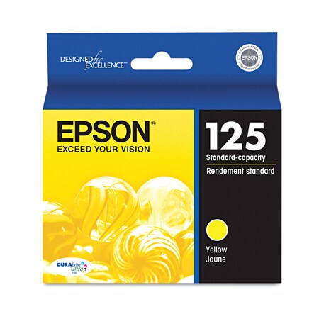 Epson T125420S (125) DURABrite Ultra Ink, Yellow T125420-S